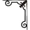 Ekena Millwork Fleur De Lis Wrought Iron Bracket, (Single center brace), Antiqued Brass 1 1/2"W x 12"D x 15"H BKTM01X12X15SFLABS - alternate 4